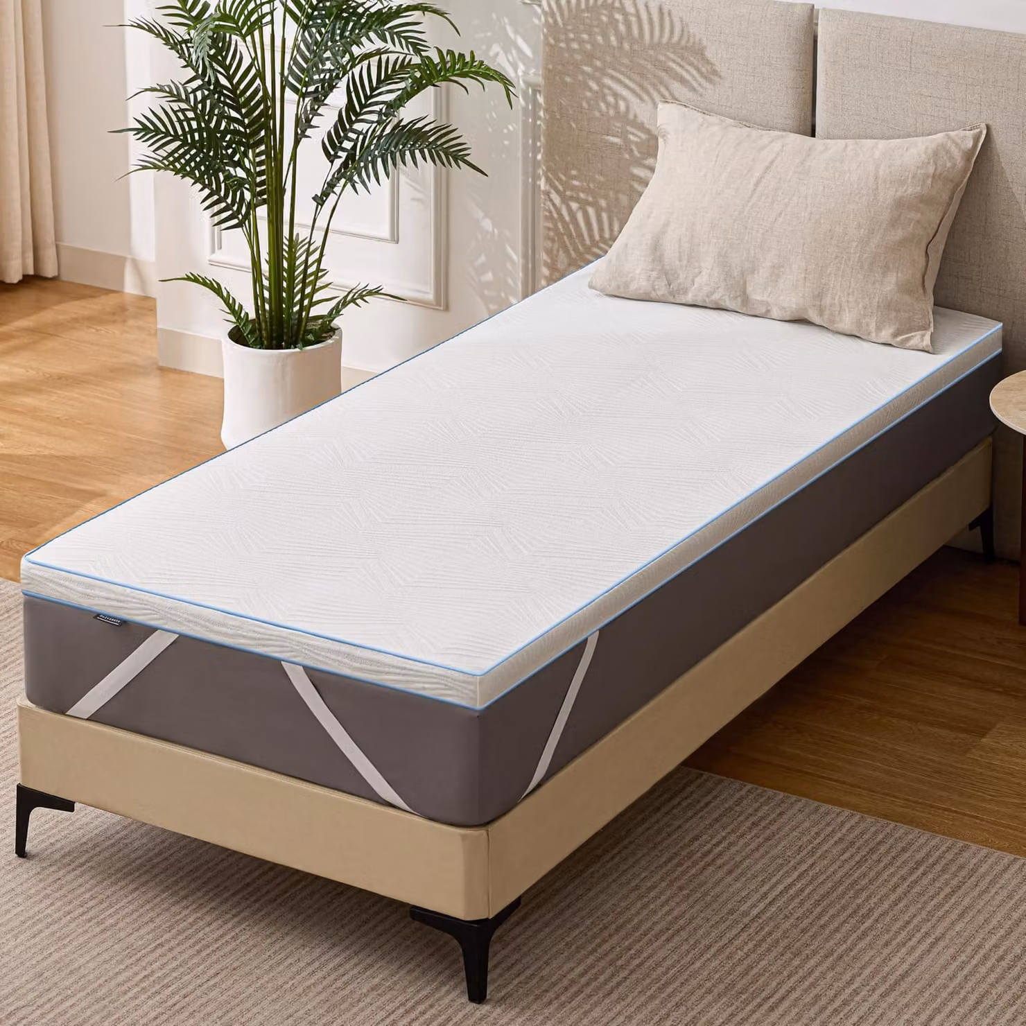 Topper per materasso in memory foam, dimensioni 80x200 cm