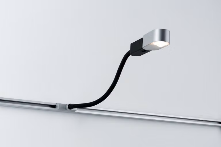 Lampada da lettura a LED Paulmann URail, modello Torch, 1x5,5W, finitura cromata opaca, 230V, materiali: metallo/plastica