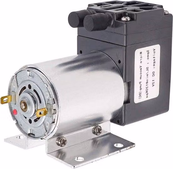 Pompa compatta di aspirazione a vuoto da 12 V con portata di 5 l/min e pressione di 120 kPa - con alloggiamento - depressione - 500 mA.