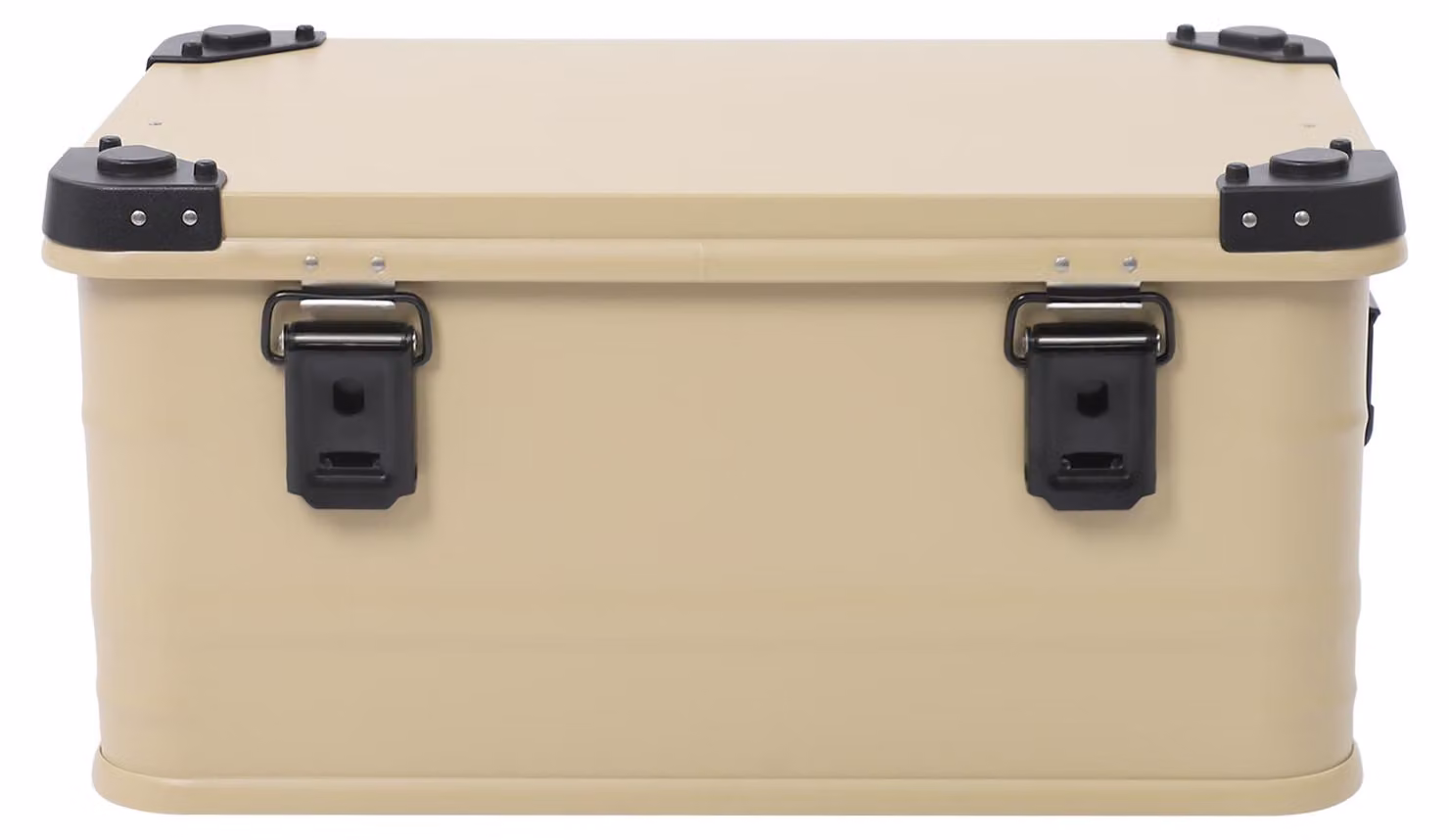 Contenitore di stoccaggio, capacità 50 litri, struttura in lega di alluminio, forma rettangolare, design autoportante, colore kaki