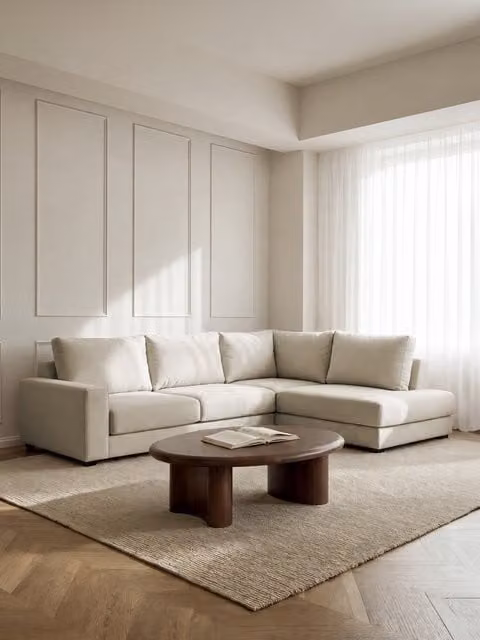 Orson divano angolare destro a 4 posti Kenay Home beige L: 283 cm