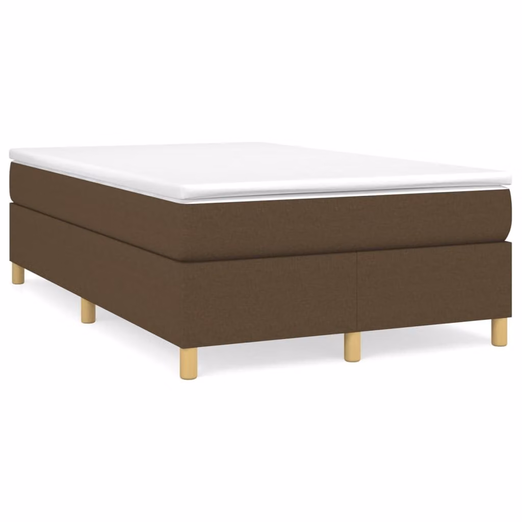 Maison Exclusive - Letto boxspring con materasso marrone scuro 120x190 cm tessuto