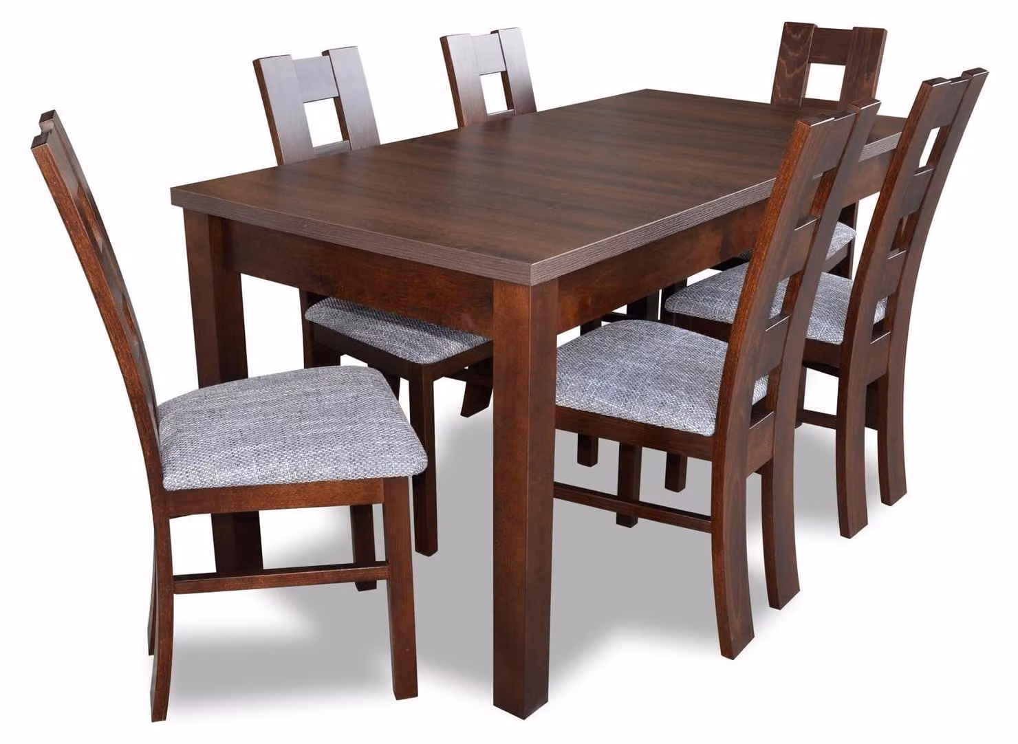 Designer Möbel Holz Tisch Sitz Ess Zimmer 6x Stühle 7tlg. Set Garnitur Echtholz