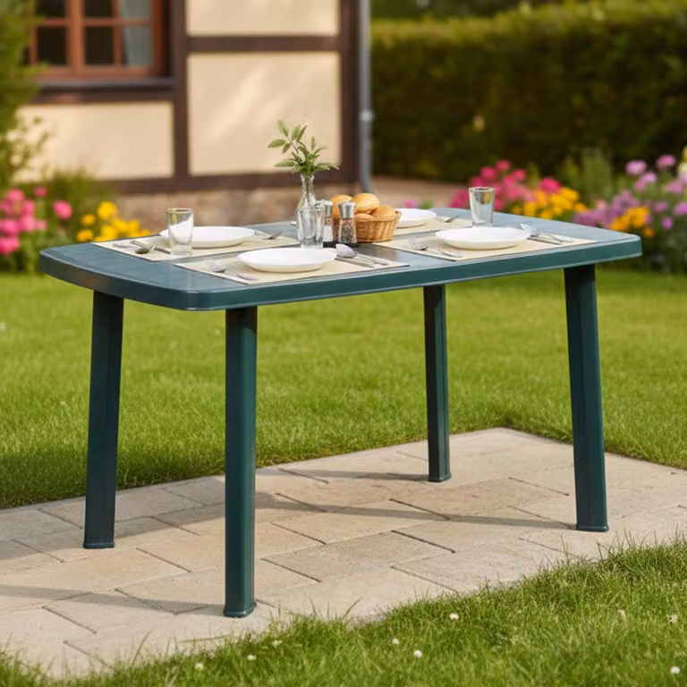 Greggs - Tavolo da Esterno, 137x85x72h cm Verde, 6 Posti Italy
