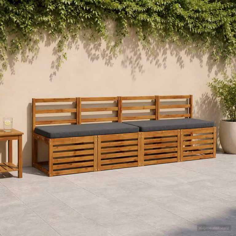 Cuscino per panchina vidaXL VUGHT in poliestere antracite con rivestimento lavabile e resistente ai raggi UV