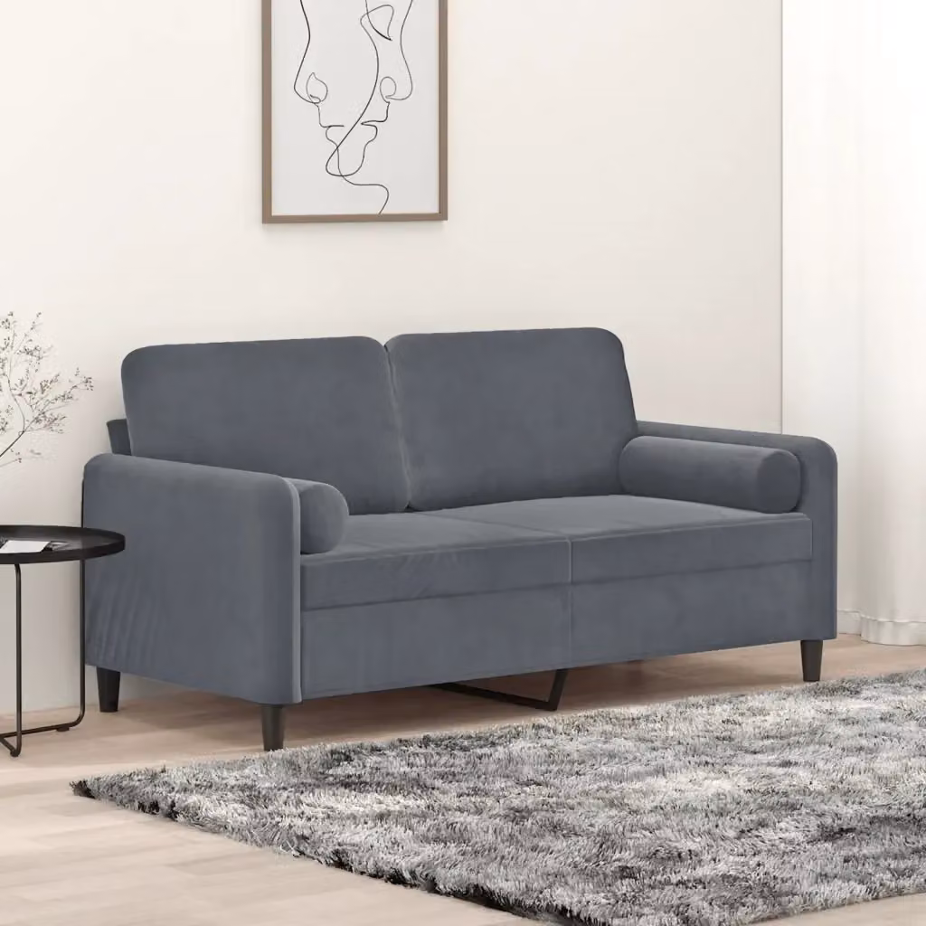 Divano moderno in velluto grigio con cuscini e coperture rimovibili DESIGN IN per soggiorno – 2