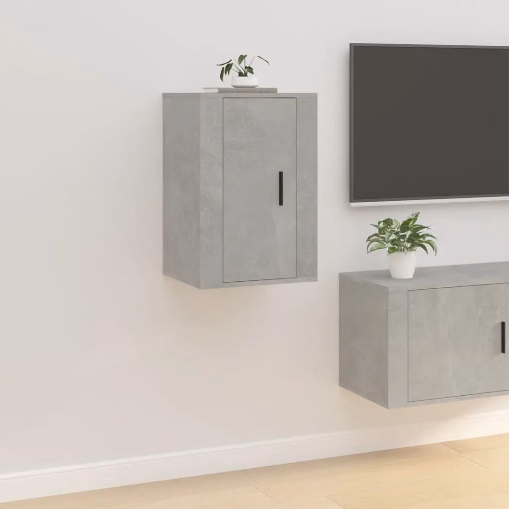 vidaXL Mobile Porta TV a Parete Grigio Cemento L: 40 cm, P: 34,5 cm, H: 60 cm