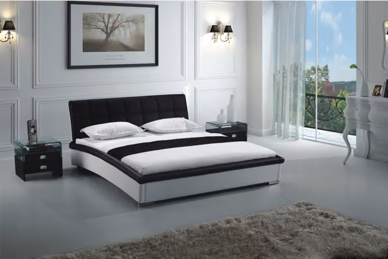 Design Modernes Bett Doppel Gestell Luxus Schlaf Zimmer Betten Leder Hotel Ehe