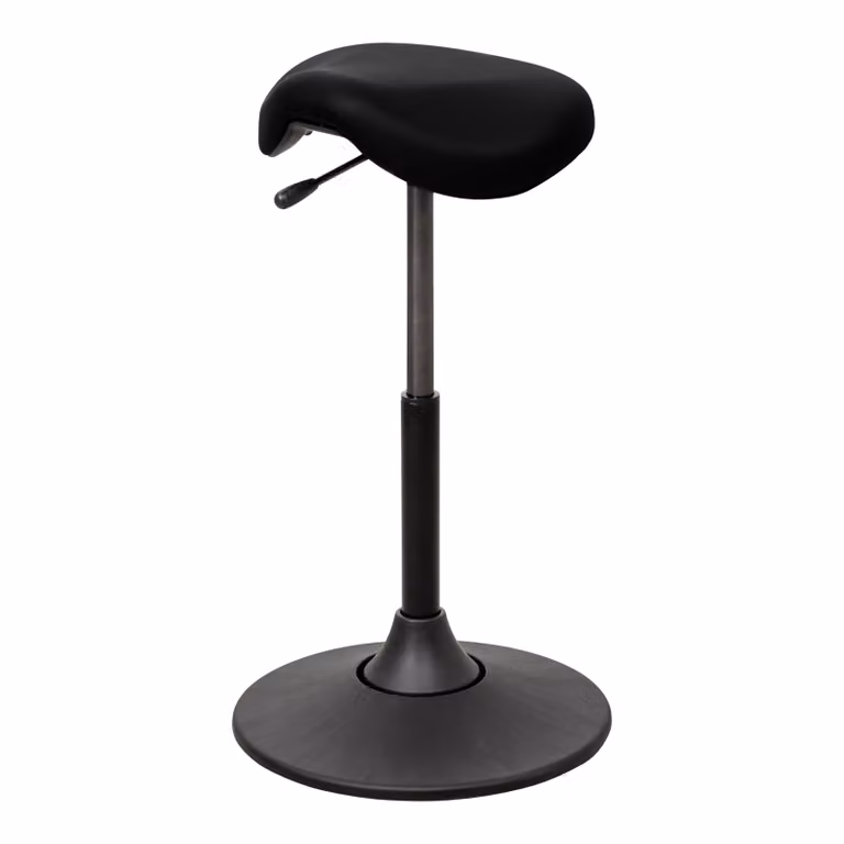 STIER Sgabello multi-movimento, seduta ergonomica a sella, nera, regolabile in altezza da 51 a 70 cm