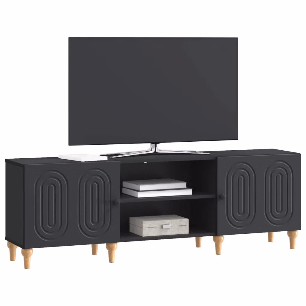 Mobile TV-Credenza Moderno Design In Nero in MDF L: 150 cm, P: 50 cm, H: 31 cm – 2