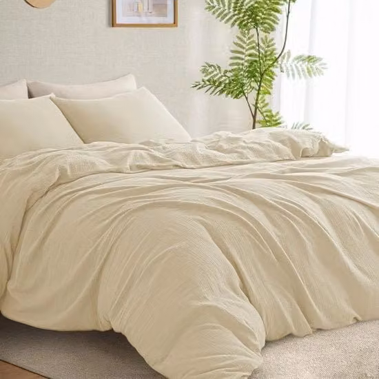Set di lenzuola in mussola di cotone - Respira e confortevole - 2 pezzi - 100% cotone - 135x200 cm