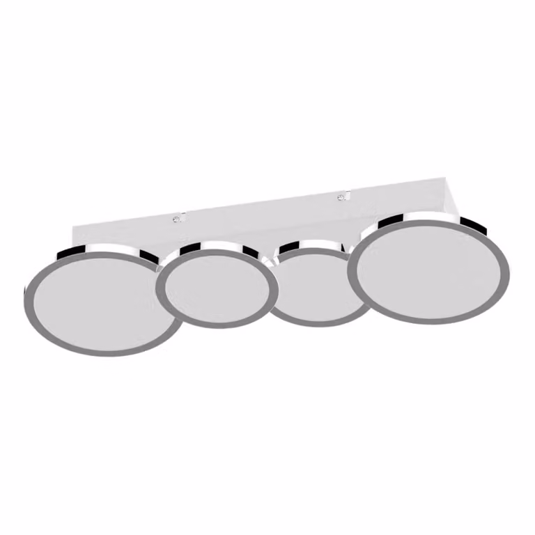 LIGHTME Plafoniera Aqua, Cromo / Argento, Bagno, Alluminio, Moderno, Plafoniera