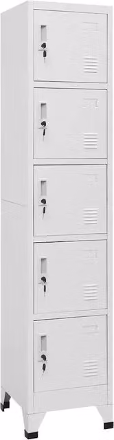 Armoire à casiers Gris Clair 38x40x180 cm Acier