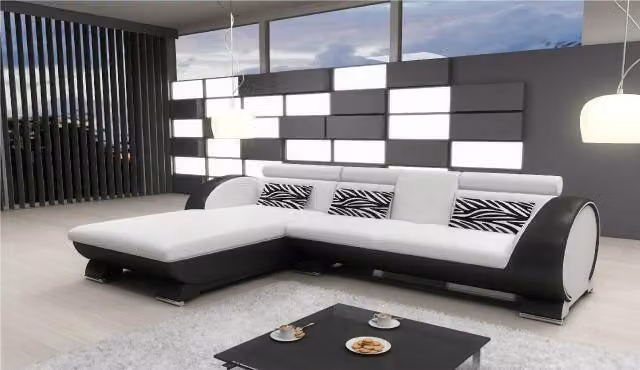 LEDERSOFA SOFA mit USB POLSTER ECKSOFA SOFAGARNITUR DESIGNER COUCH Massfertigung