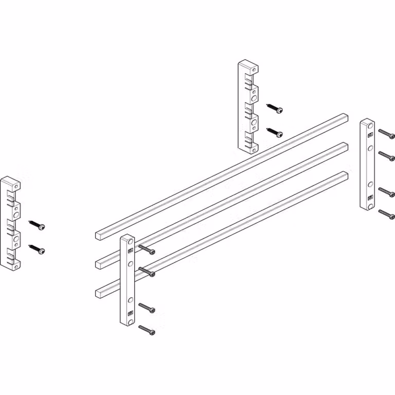 Modulo sbarra collettrice ABN 2FB/2RE 60 mm con CU 12x10 mm, a 3 poli, EBM 70 mm MTSC22733