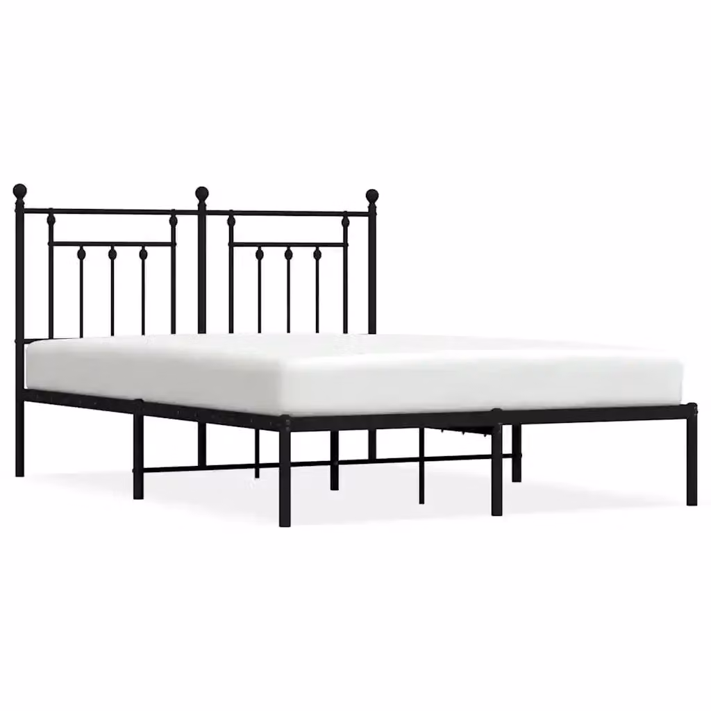 Giroletto vidaXL con testiera in metallo nero L/P/H: 150 x 200 x 156 cm – 2