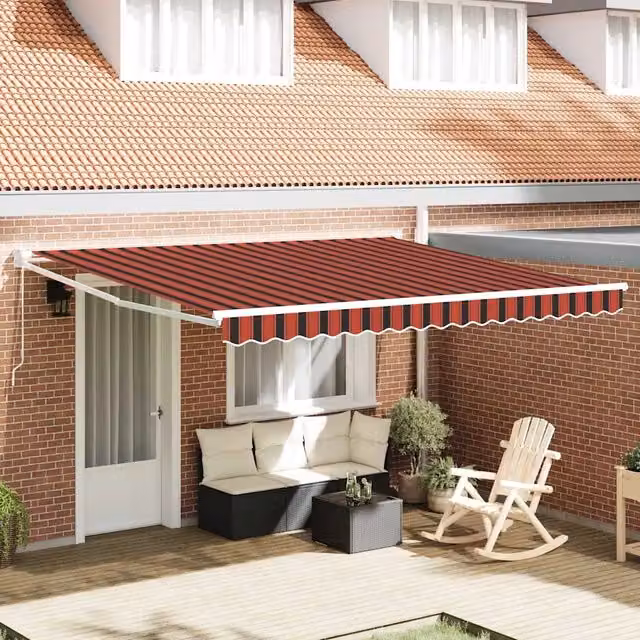 Tenda retrattile Giallo e Arancione 400 × 350 cm 3330743