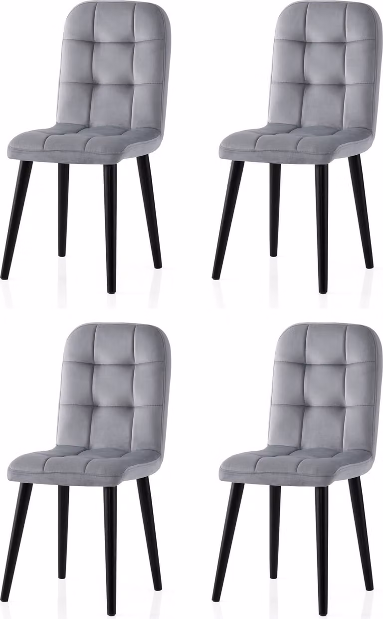 Skye Decor, Retro - 732 V4, nero, set di sedie (4 pezzi), 41 x 88 x 51 cm, 100% LEGNO MASSICCIO