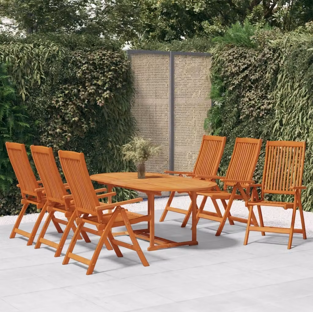 Maison Exclusive - Set da pranzo da giardino in 7 pezzi in legno massello di eucalipto
