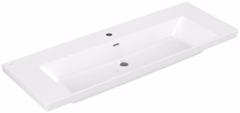Villeroy & Boch Subway 3.0 lavabo à poser, 1 trou pour robinet, avec trop-plein, non rectifié, 1300x475mm, 4A70D501, 4A70D501