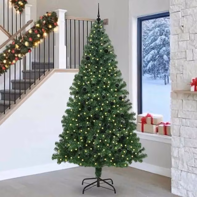 Albero di Natale artificiale con 300 LED Verde 240 cm 3396932