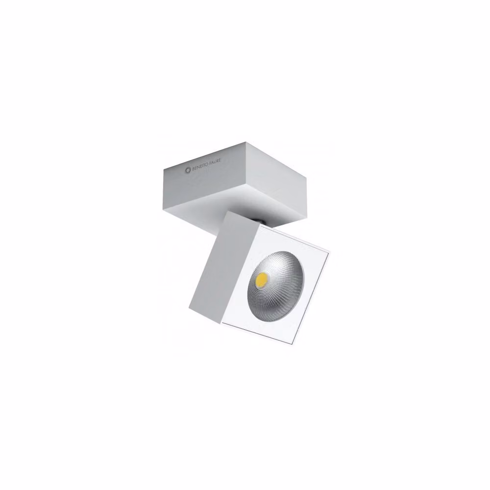 Applique Rubyc Tricolore da 14w a led orientabile quadrata bianca