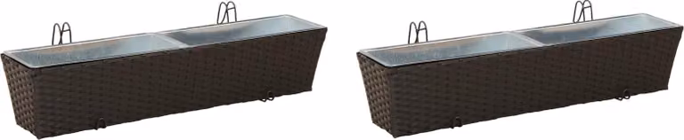 Ringhiera 2 pcs 80 x 17 x 17 cm Metallo