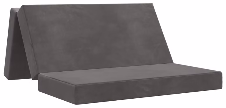 Divano Letto Pieghevole 140 x 67 x 45 cm Grigio Scuro
