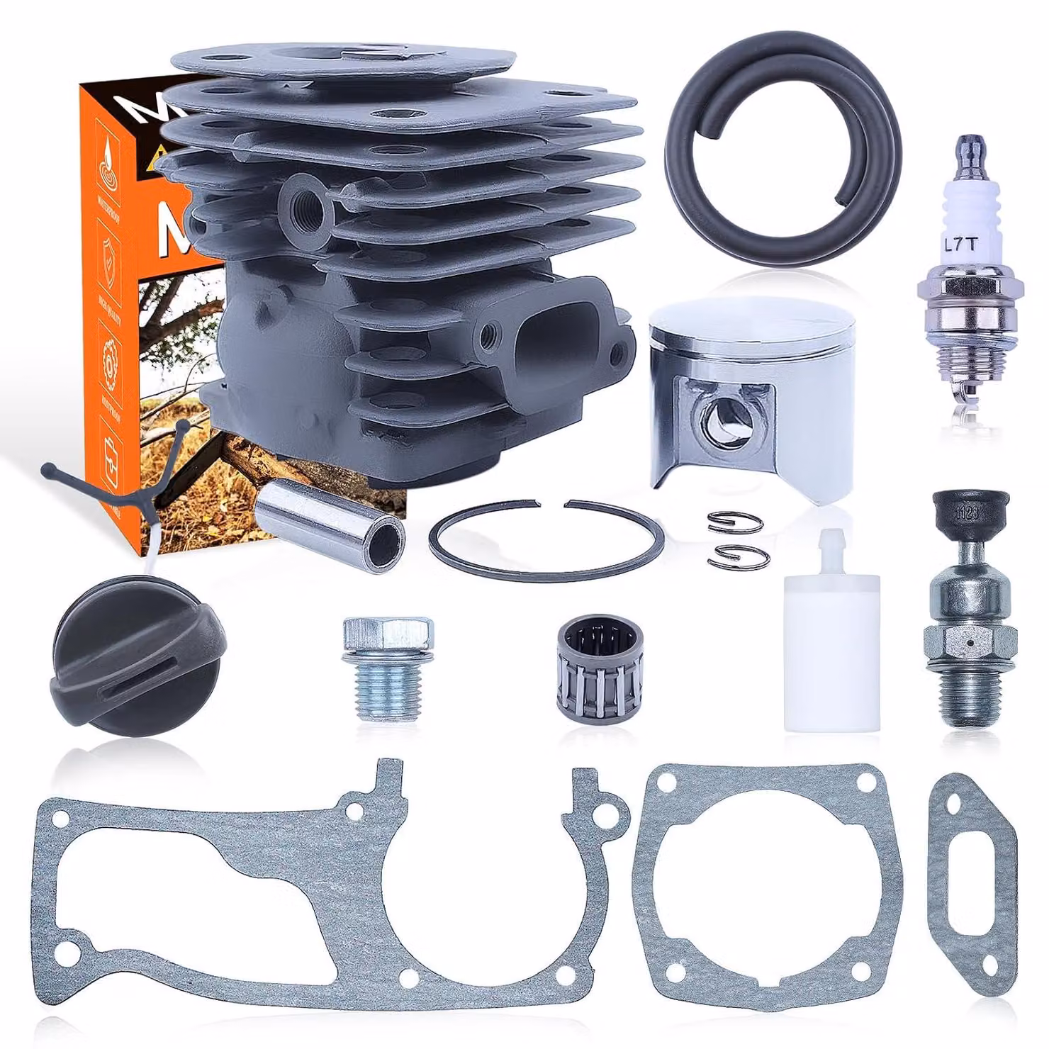 Kit guarnizioni per cilindro e pistone da 47 mm, compatibile con le motoseghe 357XP e 359 Rancher, ricambio