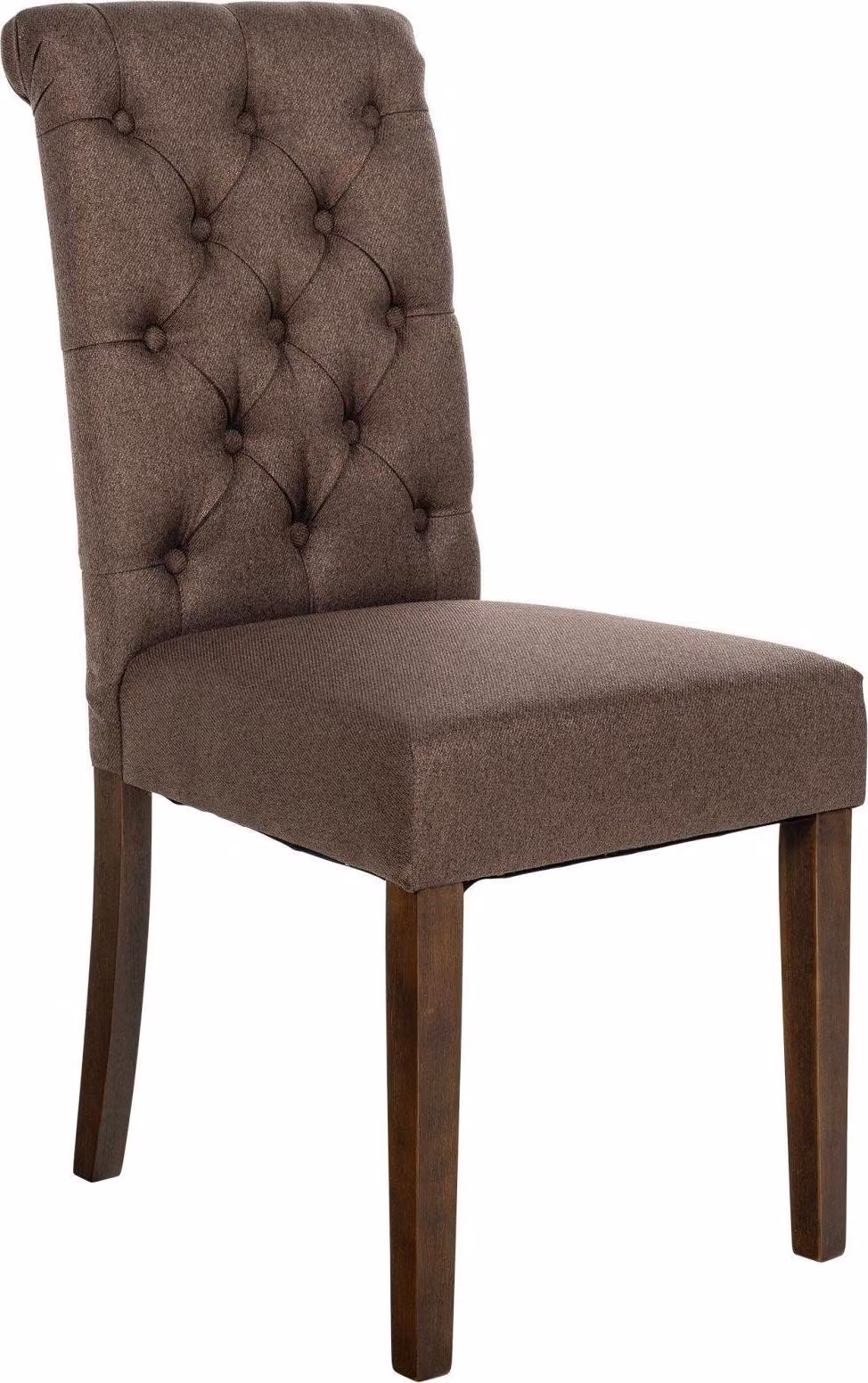 Sedia da pranzo in velluto - Sedia da pranzo - Elevato comfort di seduta, poliestere di facile manutenzione | Colore: Marrone | Materiale: Polvere