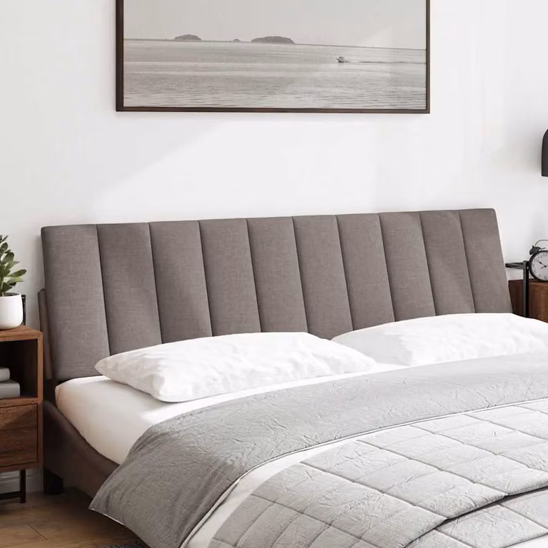 vidaXL Cuscino Testiera Hanko Tortora 180 cm in Tessuto