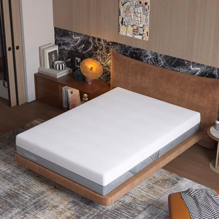 Materasso Novilla, dimensioni 90x200 cm, con gel memory foam, rigidità H3 e H4, altezza 25 cm