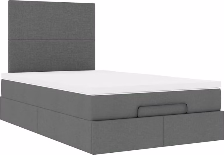 Struttura Letto Pouf con Materasso 120x200 cm in Tessuto