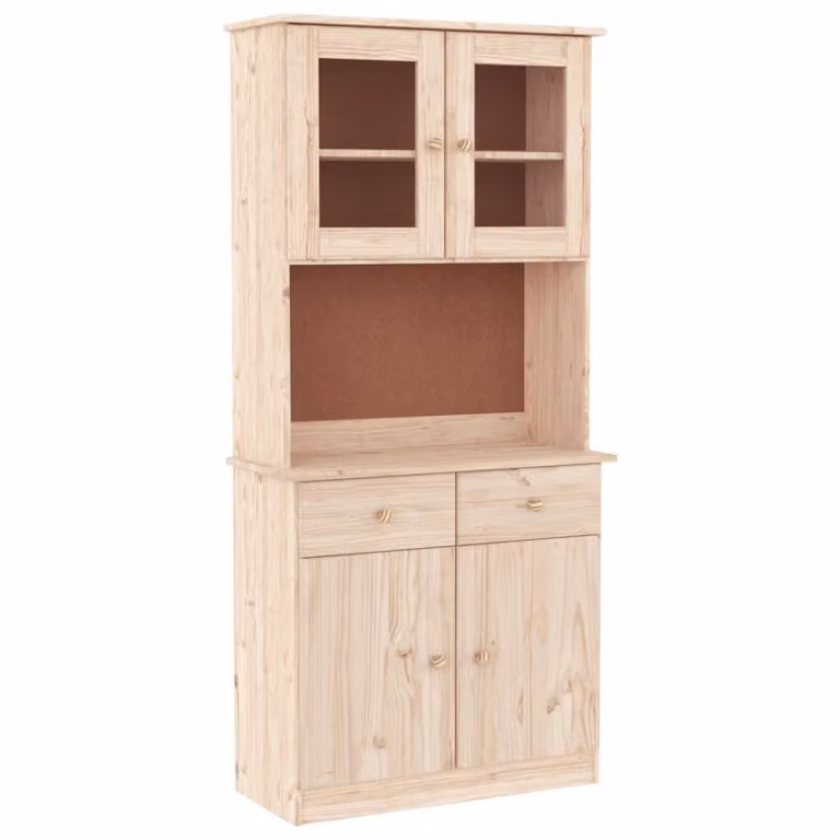 Credenza ALTA 77x35x165 cm in Legno Massello di Pino