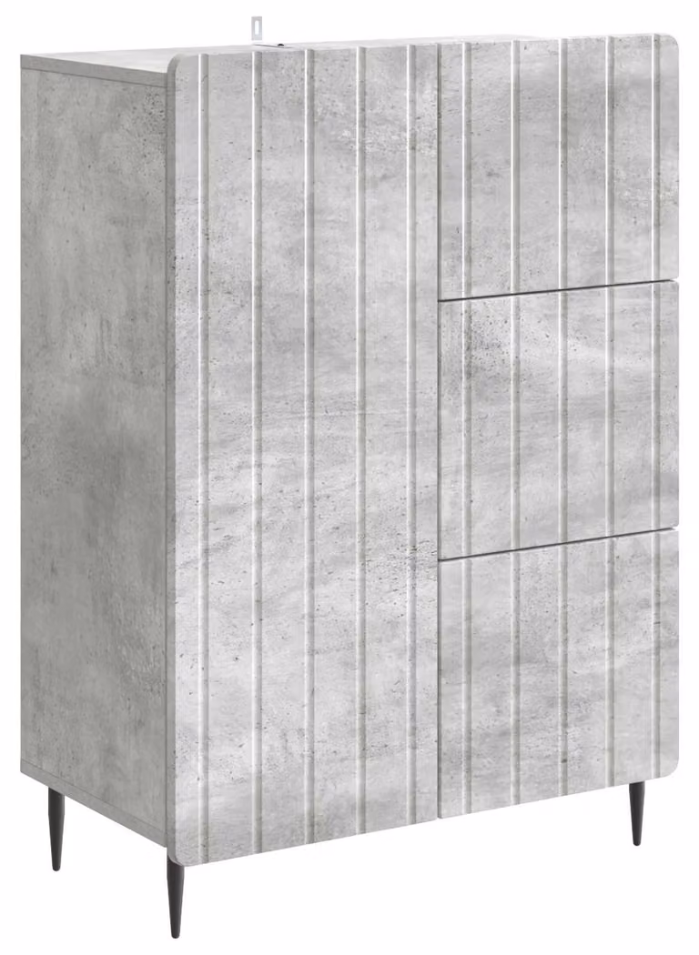 Credenza con cassetto Grigio Cemento 66 x 34,5 x 91,5 cm
