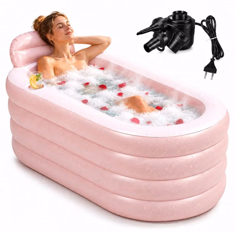 Vaschetta gonfiabile per adulti - 160x85x70 cm - Realizzata in PVC resistente - Vasca da bagno portatile