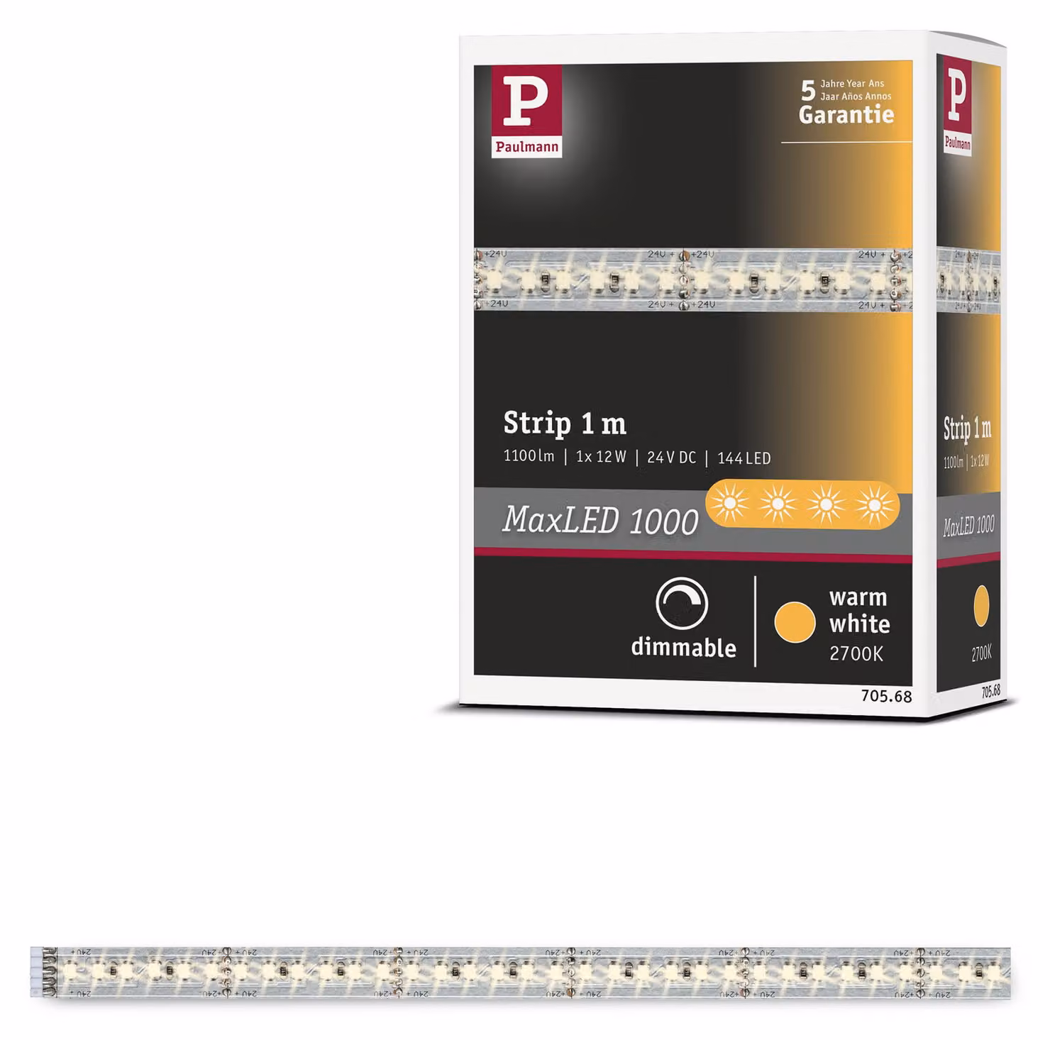 Paulmann MaxLED 1000: Striscia LED, luce calda, modulo di estensione