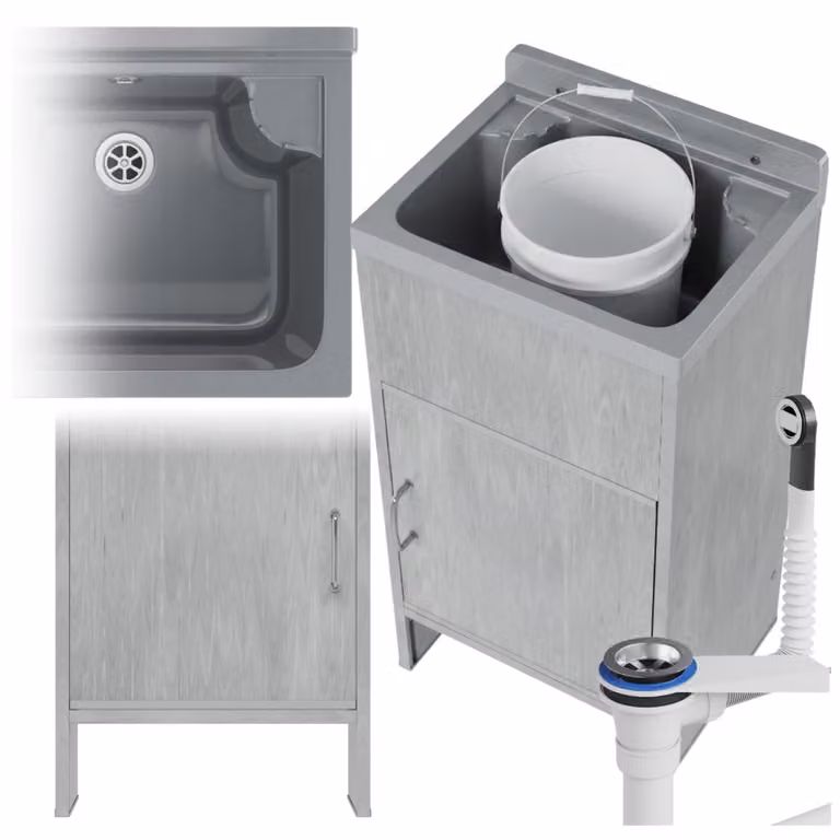 Granitan - Tubo di alimentazione per garage - Accessori per cucina e bagno - Grigio - per officina e garage - LOMA