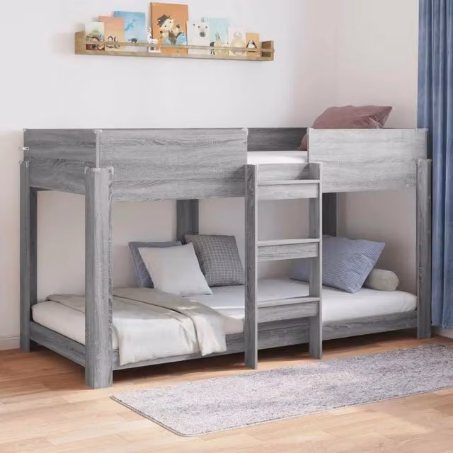 Letto a Castello per Bambini Grigio Sonoma 100 x 200 cm 3410512