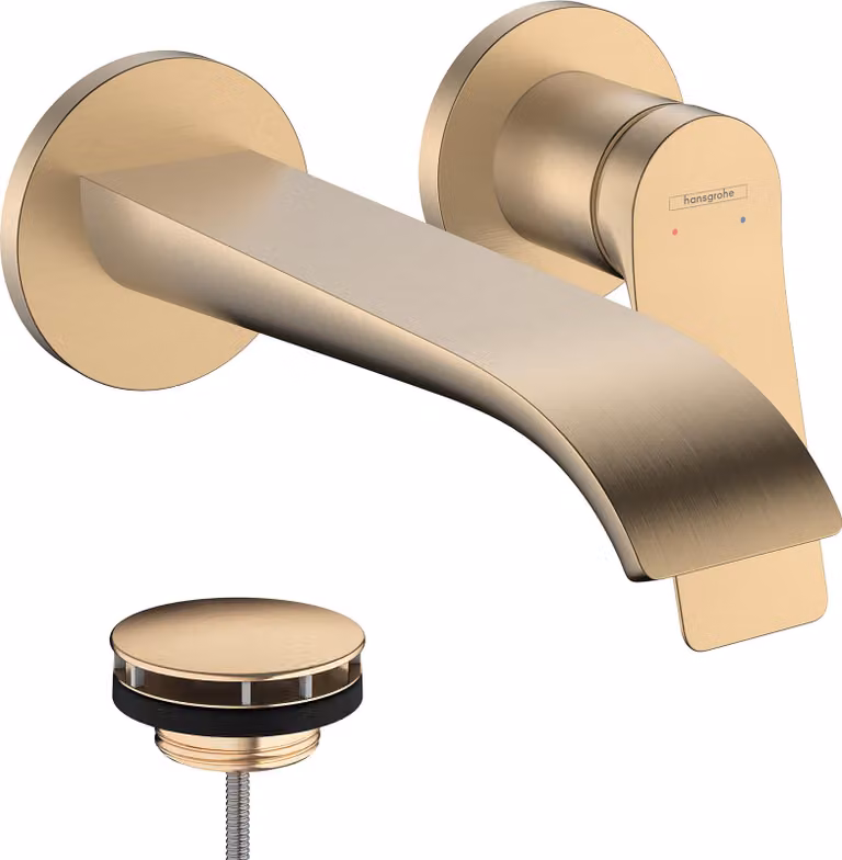 hansgrohe Vivenis robinetterie de lavabo monocommande modèle encastré pour montage mural, portée 195mm, 75050140, 75050140
