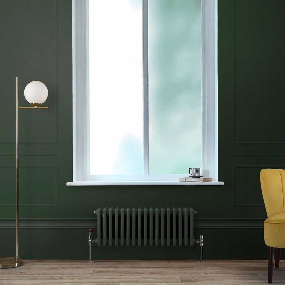 Radiatore Orizzontale a Colonne (3 Colonne) 300mm x 785mm - Verde (Evergreen) - Regent