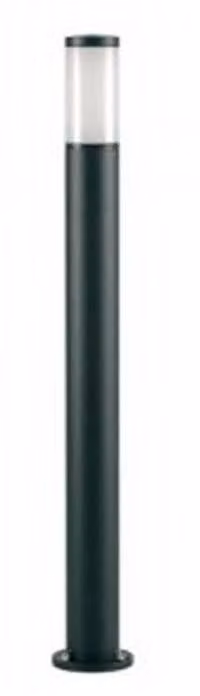 Palo Alto Esterno Moderno H100Cm Fidel Alluminio E Termoplastica Nero 1 Luce E27