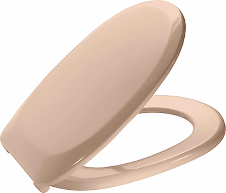 MKW Sedile WC con coperchio e cerniera metallica, Kadett Plus, beige bahama, 1 pz.