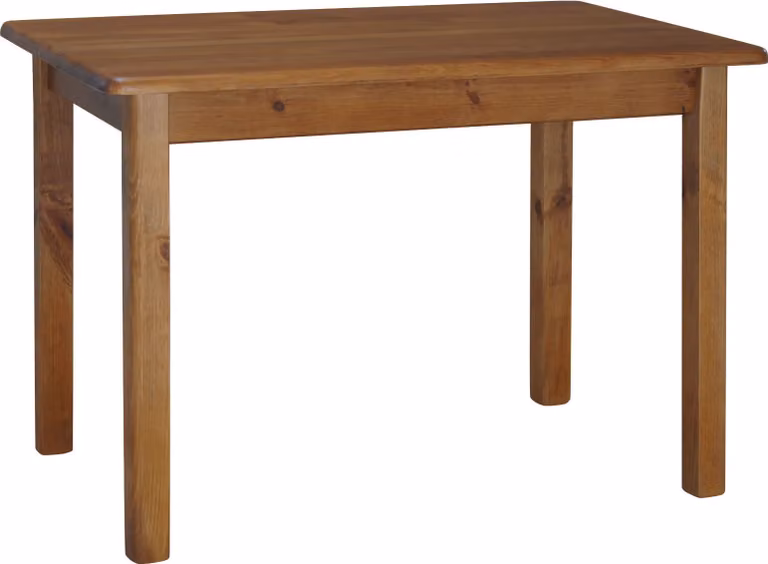 Tavolo in legno massiccio di pino nel colore rovere 120 x 70 cm