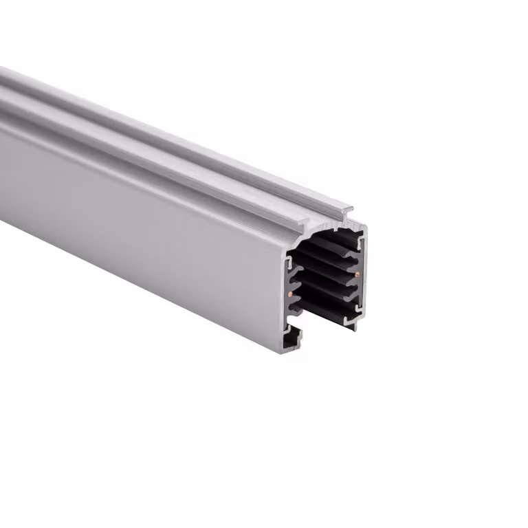 BRUMBERG sistema binario trifase ONETRACK, argento, lunghezza 400 cm ONETRACK 3-Phasen, dimmerabile, Alluminio / Grigio / Zincato, Alluminio