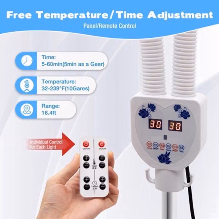 Lamp a infrarossi per il sollievo dal dolore - 275 W - Regolabile da 0 a 115 °C - Adatta per uso domestico e professionale