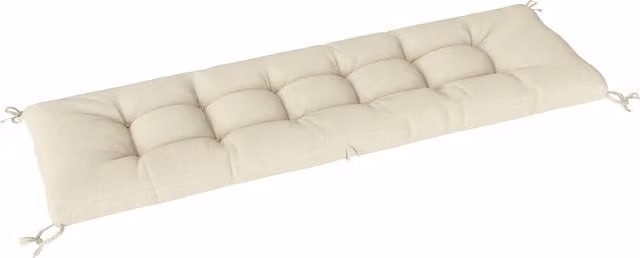 Cuscino per pallet Outsunny sfoderabile con cinghie di fissaggio e memory foam, Beige, L 198 x P 65 x H 13 cm