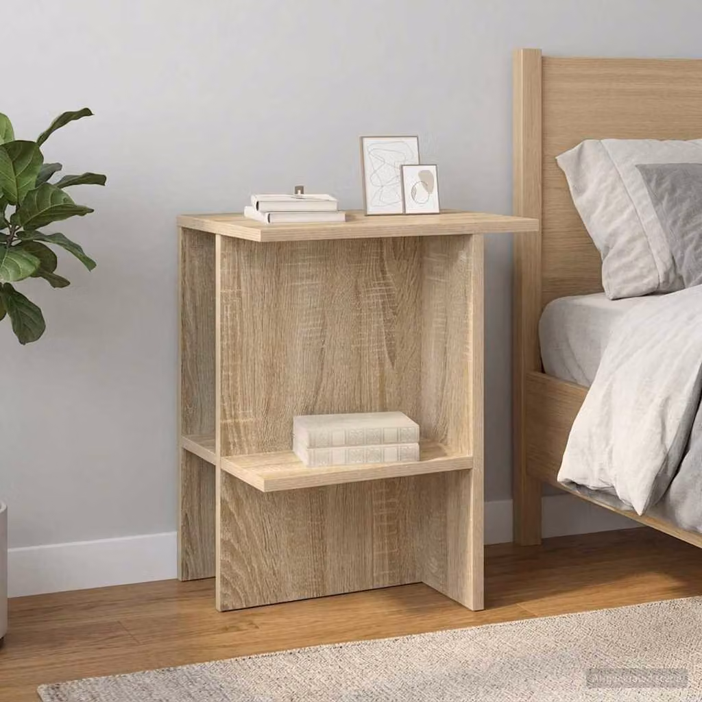Set di 2 tavolini da salotto vidaXL in stile moderno, colore rovere, L/P/H: 40 x 30 x 49 cm