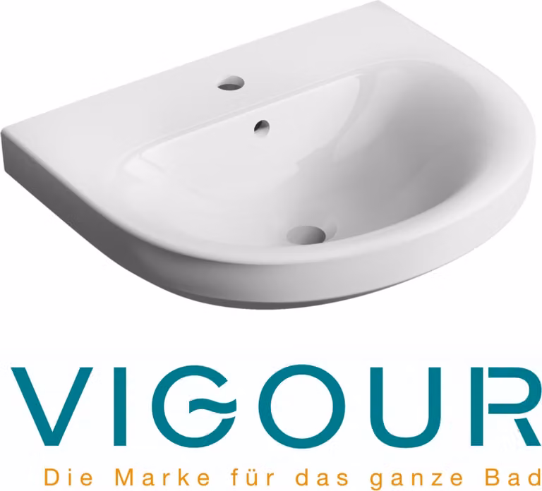 VIGOUR Clivia lavabo rotondo 65 x 48 cm, bianco