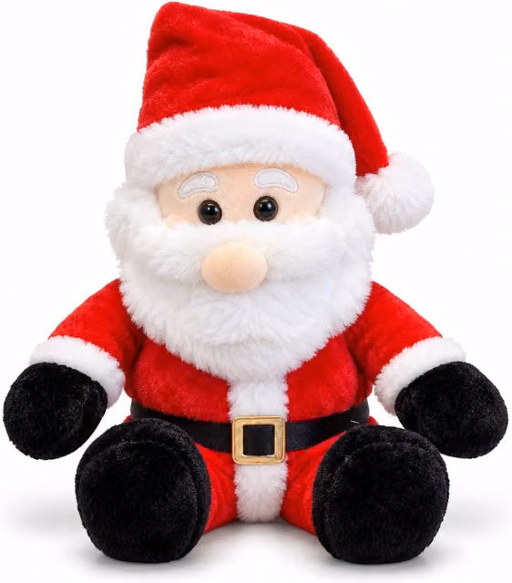 Babbo Natale Seduto 40 cm in Tessuto Morbido, Decorazione Natalizia